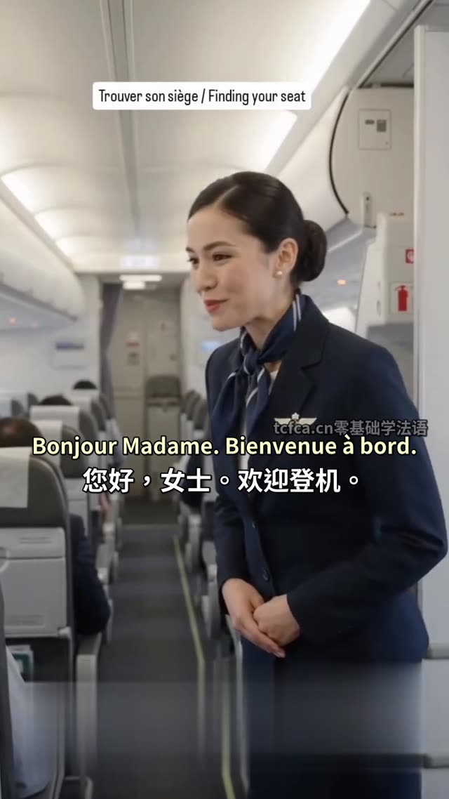 坐飞机实用法语-找座位调座椅问洗手间 视频封面
